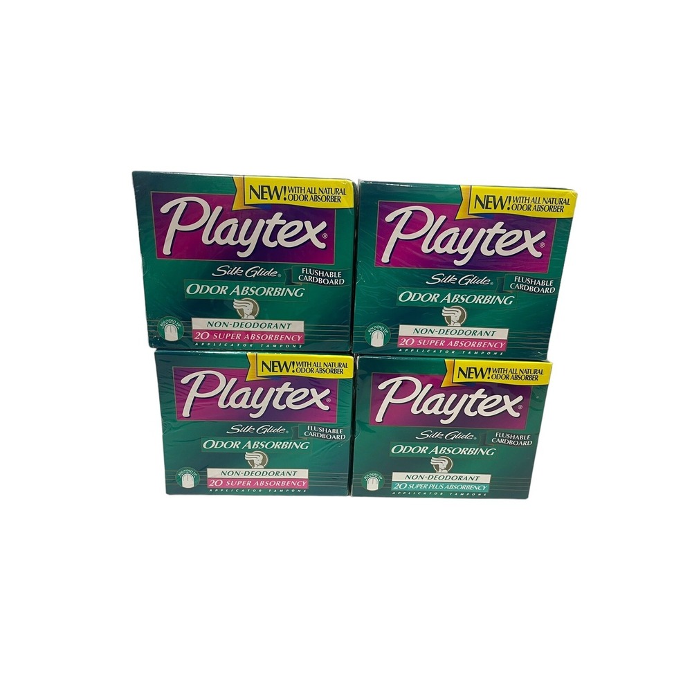 Vintage Playtex Cardboard Tampons 80 Count Display Only Movie New Sealed 1998
